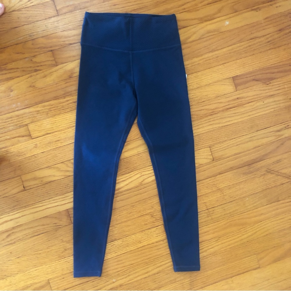 Glyder Navy Blue Ribbed Leggings XS